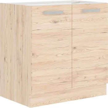 Kuchyňská linka BETRIA, skříňka pod dřez 80 ZL 2F BB, dub bordeaux + vyzvednutí ZDARMA