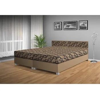 Postel Nabytekmorava Dvoulůžko DUO nosnost: zvýšená nosnost 120 kg, barva čalounění: Béžová / MEGA 047 béžová