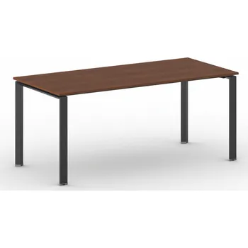 Psací stůl Jednací kancelářský stůl PRIMO INFINITY, 180x90 cm, černá podnož, třešeň