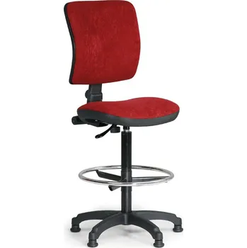 Pracovní židle Milano II s opěrkou nohou, červená