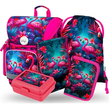 Set školních potřeb Baagl Školní set Ergo Plameňáci II