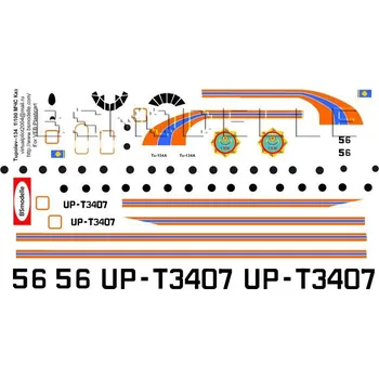 Plastikový model Obtisky Tupolev Tu-134 Kazakhstan resque service pro Veb Plasticart - BSmodelle BSM100042