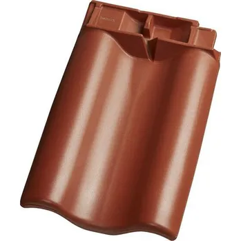 Střešní krytina Tondach Sensaton 11 červená glazura Amadeus podhřebenová ukončovací levá (Samba 11)