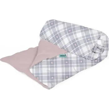 Povlečení Wendre Přikrývka Heart in Plaid, 140 x 200 cm, mix barev