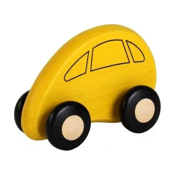 Dřevěná hračka Dřevotéka - Dřevěné autíčko žluté Dřevěné autíčko žluté