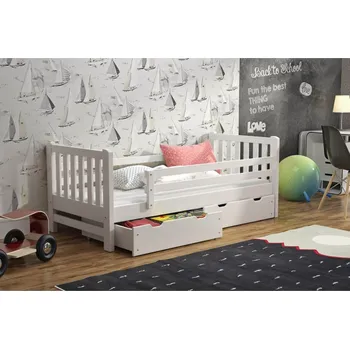 Postel Postel z masivu Uberto 80x200 cm bílá + rošt ZDARMA