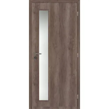 Interiérové dveře Interiérové dveře Doornite Vertika - CPL nebraska, sklo matné, pravé "70", zámek pro BB, DTD