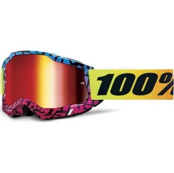 Motocyklové brýle 100% ACCURI 2 UTV/OTG Limited Edition Ken Block - mirror red lens