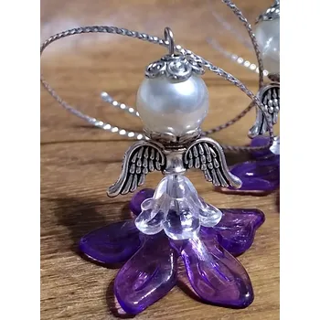 Přívěsek Přívěsek anděl fialovo bílá č.2