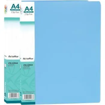 Aktovka na dokumenty Desky s rychlosvorkou "FO-CF02", modrá, A4, PP, FLEXOFFICE