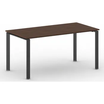 Psací stůl B2B Partner Jednací kancelářský stůl PRIMO INFINITY, 160x80 cm, černá podnož, ořech
