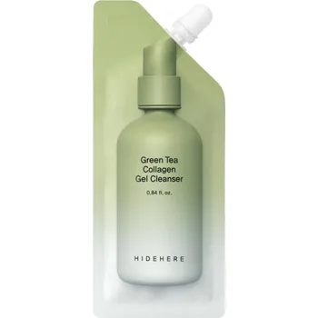 Pleťový krém Hidehere Green Tea Collagen Gel Cleanser 25ml čisticí pleťový gel se zeleným čajem a kolagenem