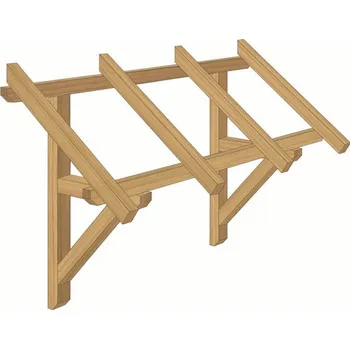 Stříška nad vchodové dveře Vchodová stříška Imst 1470 x 720 mm smrk