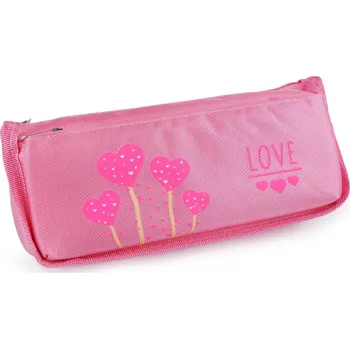 Penál Pouzdro / penál jednorožec, Love 21,5x9 cm, barva 3 růžová srdce
