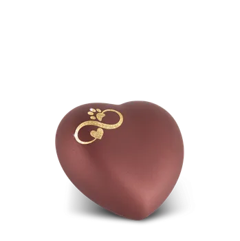 Smuteční dekorace Zvířecí urna Herz Infinty - Rubínová 0,5l