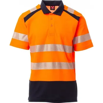 Pánská mikina Pánská pracovní reflexní polokošile ROAD, Payper Barva: ORANŽOVÁ FLUO/NÁMOŘN, Velikost: XL