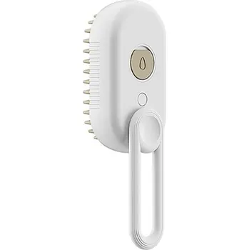 Kartáč pro zvířata Elektrický masážní hřeben pro psy a kočky - Bílý