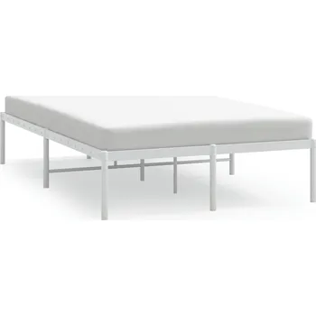 Kovový rám postele bez čela 120 x 200 cm bílý Postel Kovový rám postele bez čela 120 x 200 cm bílý