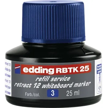 Náplň do psacích potřeb EDDING Náplň do stiskacího popisovače na bílou tabuli a flipchart "RBTK 25", modrá, EDDING, 25ml