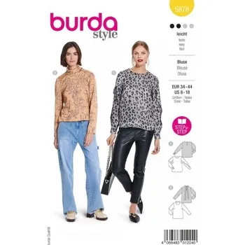 Střih Burda číslo 5878 na dámskou halenku -