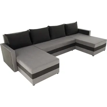 Sedací souprava Univerzální sedací souprava, šedá/černá, PAULITA U