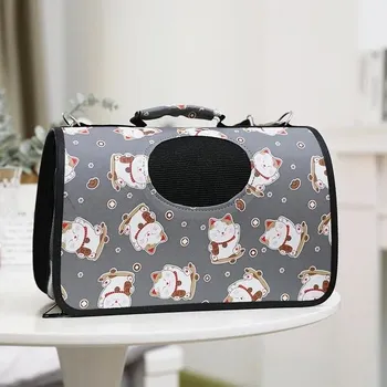 Taška pro psa a kočku Kočičí kožený cestovní batoh s funkcemi | cestovní taška na malé domácí mazlíčky - já,20-27 cm