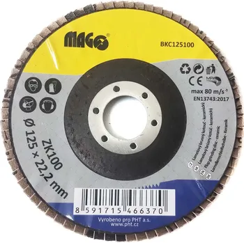 Lamelový brusný kotouč 125mm/100 - keramický MAGG BKC125100