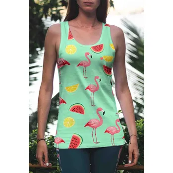 UTOPY Dámské Dámské sportovní tílko Flamingos Velikost: XXL