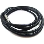 Kožená šňůrka na krk - bajonetový uzávěr, tl. 3 mm (45 cm)