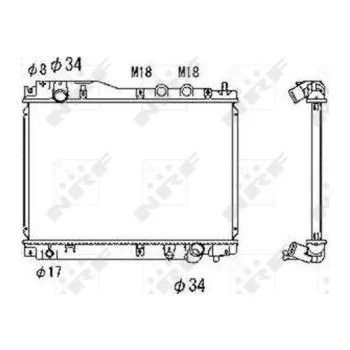 Auto-moto Chladič, chlazení motoru NRF 53461
