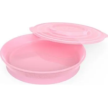 Talíř Twistshake Talíř 6+m Pastelově růžová
