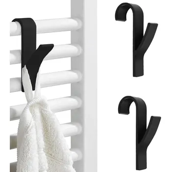 Věšák Interex design Sada 2ks věšáků na radiátor ALAGO / Černá matná