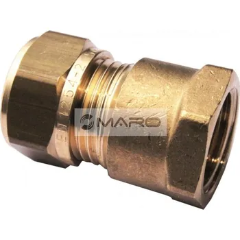 Instalatérský materiál General Fittings Šroubení svěrné mosazné, přímé pro Cu trubky pro vodu, topení, plyn 1/2" x 18 mm, 1N0002H041800A