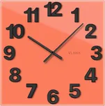 VLAHA GLASSICO Skleněné červené hodiny vyrobené v Čechách VCT1103