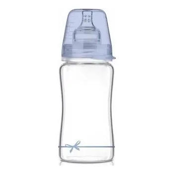 Kojenecká láhev LOVI Lahev skleněná 250 ml BABY SHOWER kluk