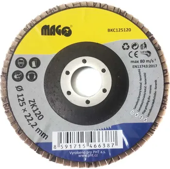 Lamelový brusný kotouč 125mm/120 - keramický MAGG BKC125120