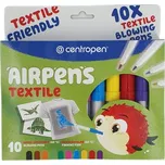 Centropen Foukací fixy na textil (10 barev + 8 šablon)