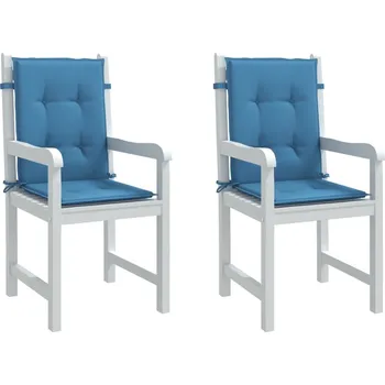 Podsedák vidaXL Podušky na židli nízké opěradlo 2 ks zelená melanž 100x50x4 cm [4002451] Barva: melanžově modrá
