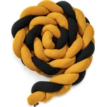 T-TOMI ESECO Pletený mantinel 180 cm Black + Mustard