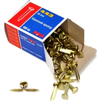 Spona na peníze RON – Vzorové spony RON, puklice 20mm, 100ks