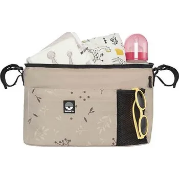 Přebalovací taška Dooky Buggy organizér DeLuxe Romantic Leaves Beige