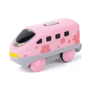 Vláček a vláčkodráha Vláčkodráha mašinka - Elektrická s pohonem, Intercity růžová (Hape)
