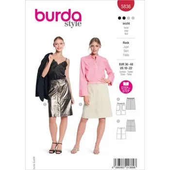Střih Burda 5836 na dámskou sukni -