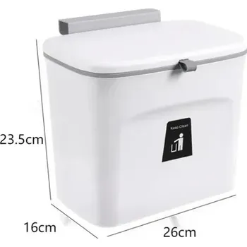 Odpadkový koš Závěsný kuchyňský koš na odpadky s vnitřním kbelíkem - B 7L