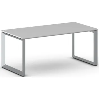 Psací stůl B2B Partner Kancelářský stůl PRIMO INSPIRE, 180x90 cm, šedostříbrná podnož, šedá