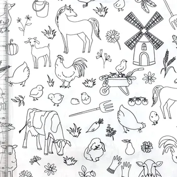 EU 999-896 Omalovánka Farma bavlněná látka