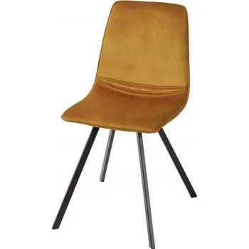 Jídelní židle 2SET židle AMSTERDAM tmavě žlutá samet