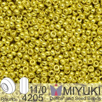 Korálek Korálky Miyuki Round 11/0. Barva 4205 Duracoat Galvanized Zest . Balení 5g.