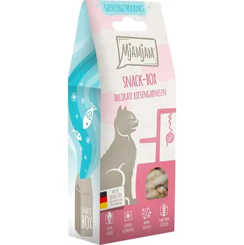 Krmivo pro kočku 2x25g MjAMjAM Snackbox lahodné královské krevety