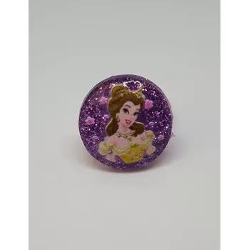 Prsten Prstýnek - DISNEY PRINCEZNY - BELLA - fialový (Značka: ZHEJIANG)